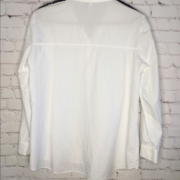Zara Trafaluc Womens White Dress Shirt Sleeve Side Accent - Picture 10 of 16